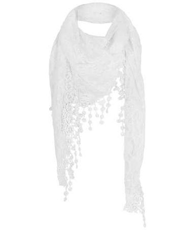 Buy KRISP NEW Womens New Lace Scarf Pom Pom Triangular Shape Rose Lace Crochet Trim (15113) in Cheap Price on Alibaba.com