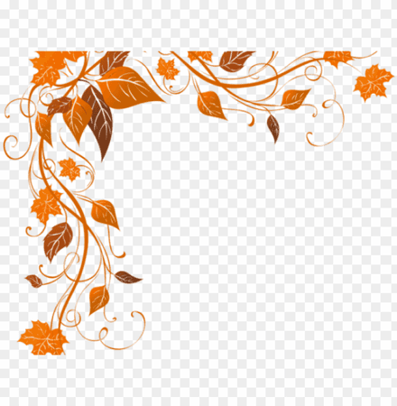 decorations clipart autumn - border corner frame PNG image with transparent background | TOPpng