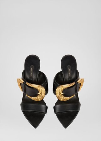 Versace Barocco Western Mules for Women | US Online Store