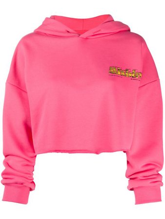 Misbhv Cropped Embroidered Logo Hoodie Ss20 | Farfetch.com