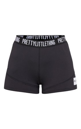 Prettylittlething Black Booty Shorts | Active | PrettyLittleThing AUS