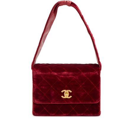 Chanel Vintage Burgundy Red Quilted Velvet Vanity Mirror Train Case Box Flap Gold Hardware, 1991-1994 bag  Sotheby’s
