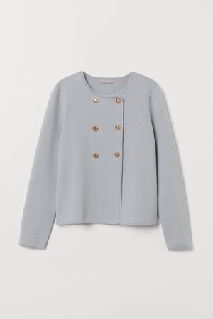 Double-breasted Cardigan - cool grey - Ladies | H&M US