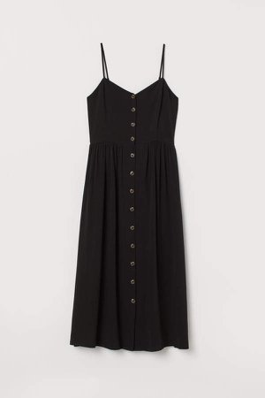 Dress with Buttons - Black