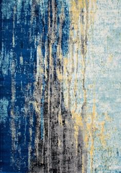 Bosphorus Abstract Waterfall Rug | Blue Rug | Rugs USA
