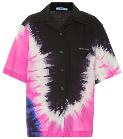 Tie-Dye Cotton Shirt - Prada | mytheresa.com