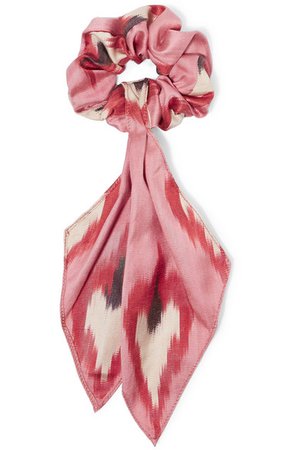 Jennifer Behr | Printed cotton and silk-blend twill hair tie | NET-A-PORTER.COM