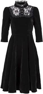 black lace collar long sleeve dress - Google Search