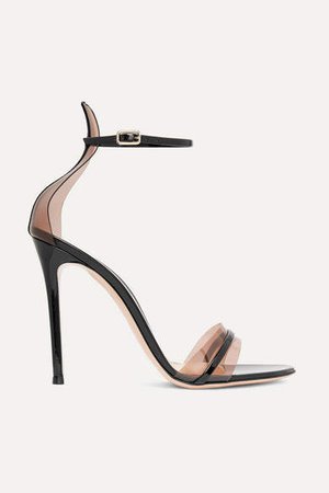105 Patent-leather And Pvc Sandals - Black
