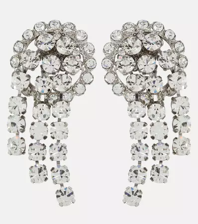 Alessandra Rich - Crystal drop earrings | Mytheresa