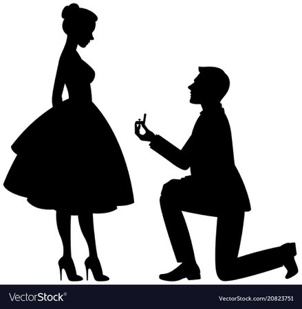 A man on his knees makes a proposal