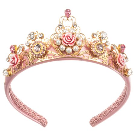 Dolce & Gabbana - Rose & Jewel Crown Hairband | Childrensalon