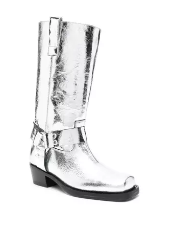 Paris Texas Roxy 50mm metallic-effect Boots - Farfetch
