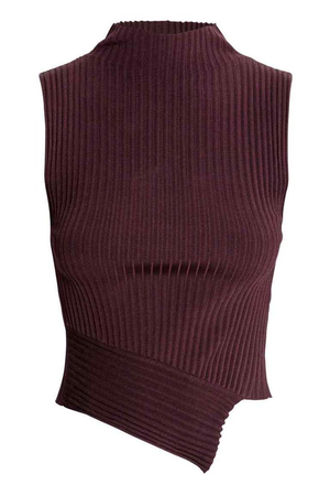 burgundy knit top