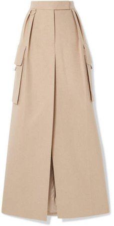 Duente Wool And Cashmere-blend Maxi Skirt - Beige