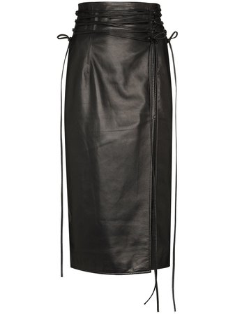Shop 16Arlington tie-fastening detail pencil skirt with Express Delivery - FARFETCH