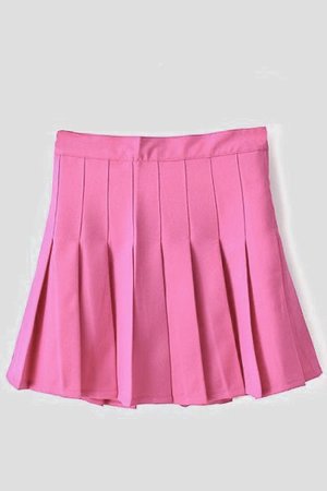 Women Fuchsia Pleated Stylish Short Skirt