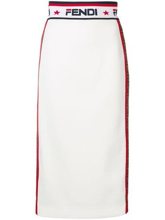 Fendi Fendi x Fila pencil skirt $1,100 - Shop AW19 Online - Fast Delivery, Price