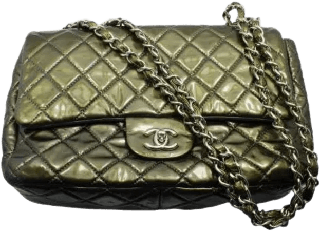 olive green purse -Chanel