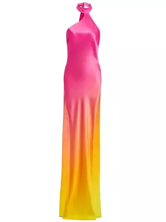 Retrofete Jagger gradient-print Halterneck Maxi Dress - Farfetch
