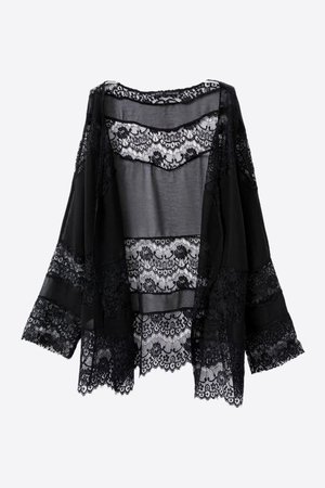 mesh lace cardigan kimono