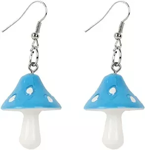 blue mushroom earrings - Google Search