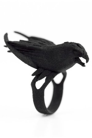 Moonchaser Black Raven Gothic Ring by The Rogue + The Wolf