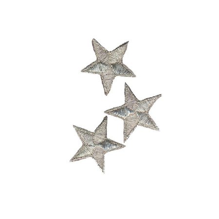 the art of appliqués Silver Stars Iron On Applique Embroidered Patch Pack of 3 | Etsy