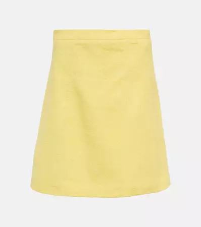 Tweed Miniskirt in Yellow - Patou | Mytheresa