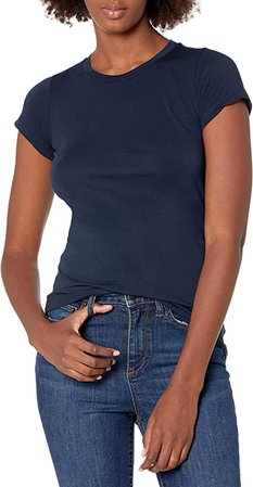 Velvet by Graham & Spencer womens Jemma Crewneck Tee T Shirt, White, Small US at Amazon Women’s Clothing store
