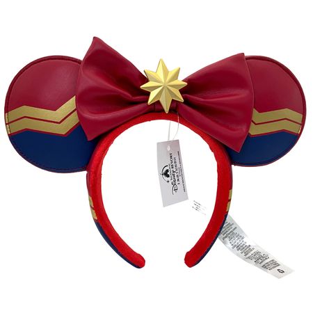 Red Bow Minnie Ears Mickey Mouse Disney- Parks Ears Gold Stars Headband Ears | eBay