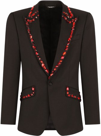 Dolce & Gabbana gemstone-trim blazer - FARFETCH