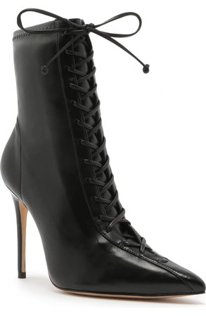 Schutz Tennie Pointed Toe Lace-Up Boot (Women) | Nordstrom