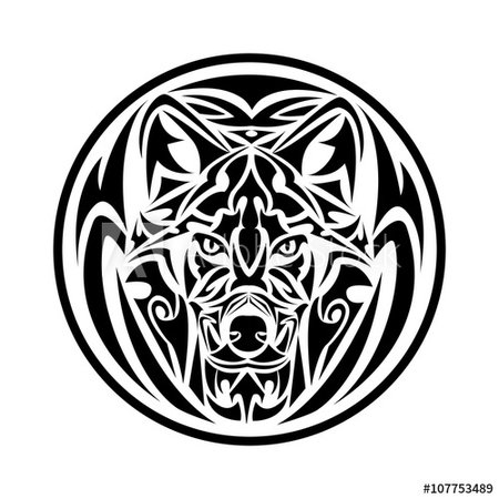 Wolf Tribal Tattoo - Buy this stock vector and explore similar vectors at Adobe Stock | Adobe Stock