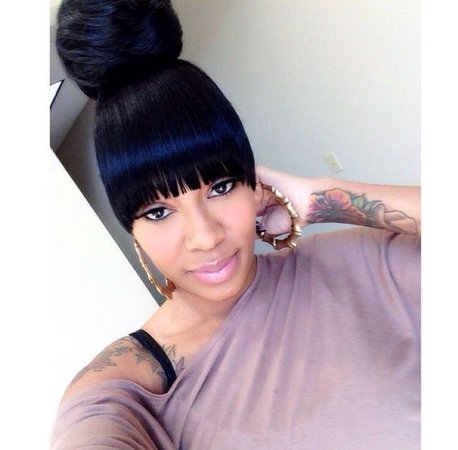 How to do High Ponytail With Bangs For Black Hair | Natural Girl Wigs