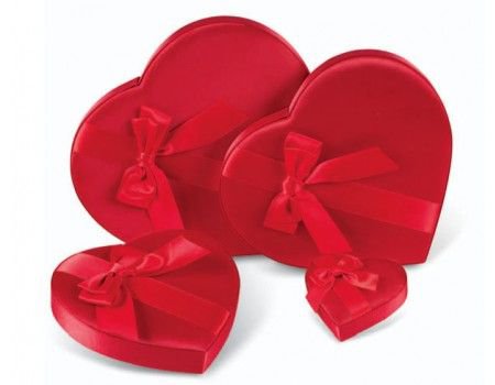 heart red candy box with satin bow - Google Search