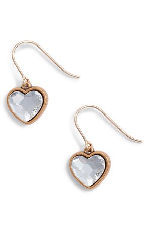 Alex and Ani Crystal Heart Drop Earrings | Nordstrom