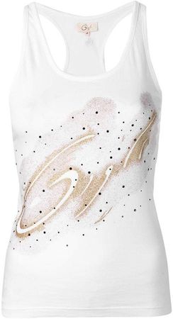 Pre-Owned glitter embellished tank top