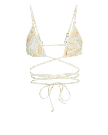 Palm Swimwear Talise Printed Tie Bikini Top | INTERMIX®