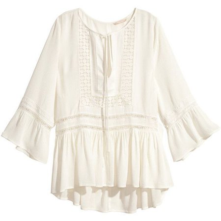 Womens Blouse white lace loose