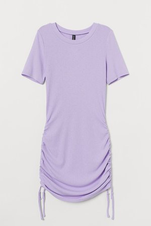 Ribbed Jersey Dress - Lavender - Ladies | H&M US