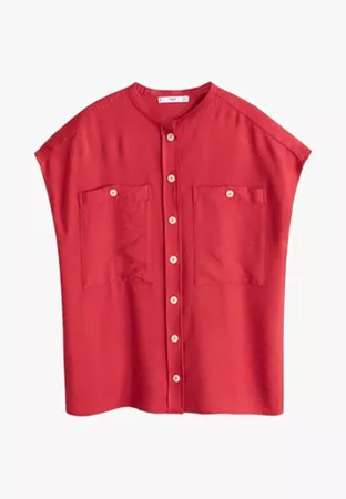 mango red blouse