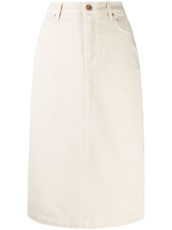 Aspesi High-Waisted Denim Skirt