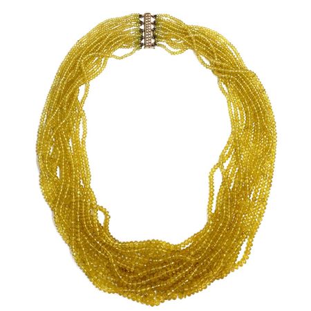 Vintage 1990s Multi-Strand Yellow Sapphire Necklace