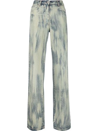 KNWLS abstract-print straight-leg Jeans - Farfetch