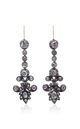 Georgian Diamond Pendant Earrings by Fred Leighton | Moda Operandi