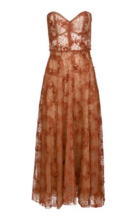 Ausias Embroidered Midi Dress By Francesca Miranda | Moda Operandi