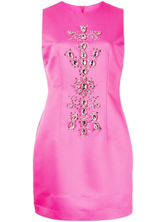 Shop Cynthia Rowley crystal-embellished mini dress with Express Delivery - FARFETCH