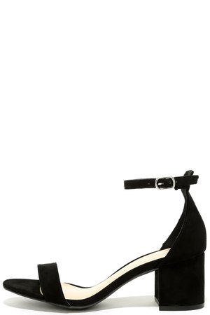 Chic Black Sandals - Single Sole Heels - Block Heel Sandals