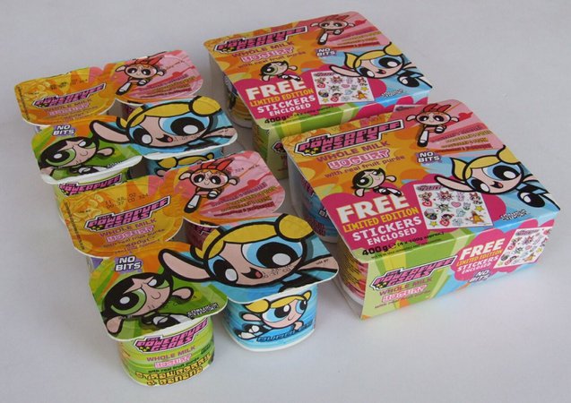 The Powerpuff Girls: Empty Yogurt Pots + Stickers (Arla Foods, 2002) | eBay